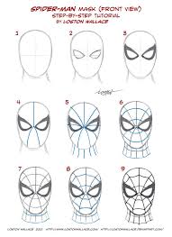 Browse and share the top spiderman drawing easy gifs from 2020 on gfycat. Spider Man S Mask Tutorial By Lostonwallace On Deviantart Spiderman Drawing Spiderman Face Marvel Drawings