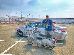 The question is imprecise so this is the only way i can think of to answer it meaningfully. About The Hit The Track At Amerivespa Richmond We Rode Laps On The Nascar Track At Richmond Raceway Scooters