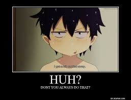 Huh By Arche Klein On Deviantart Blue Exorcist Blue Exorcist Anime Blue Exorcist Rin
