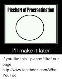 Piechart Of Procrastination Ill Make It Later If You Like