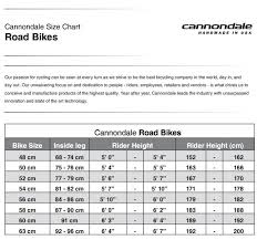 cannondale road bike sizing suburban sports