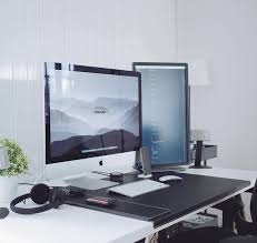The Perfect Office Google Jamboard Apple Macbook Pro Microsoft Surface Studio Pc And Office Ideas Imac Desk Setup Office Setup Work Space