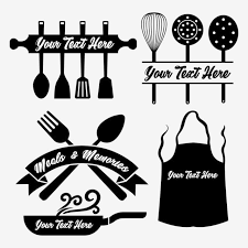 أداة الطبخ مجموعة عنصر المطبخ مشبك صور المتجهات مع المواد Png Cooking Tool Set Kitchen Tool Set Cooking Icon