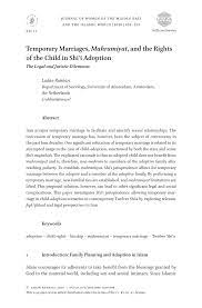 The marriage will then be forfeited when the man has to go back to the place where he came from. Pdf Temporary Marriages Mahramiyat And The Rights Of The Child In ShiÊ¿i Adoption The Legal And Juristic Dilemmas