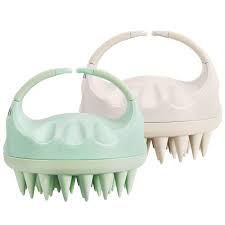 Amazon.com: HEETA 頭皮按摩器頭髮生長柔軟矽膠刷毛去除頭皮屑並緩解瘙癢洗髮水刷用於頭髮護理和放鬆頭皮頭皮洗滌器適用於乾濕頭髮(綠色和米色)  : 健康與家庭