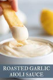 Easy Roasted Garlic Aioli Recipe Sauce Fanatic Recipe Food Processor Recipes Aoli Recipe Food