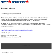 This would be its first loss since at least 1988. Erste Bank Sparkasse Phishing Aktuell E Mail Kundeninformation
