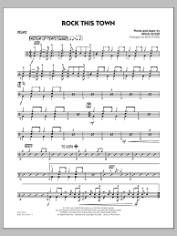 rock this town drums by rick stitzel jazz ensemble digital sheet music