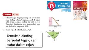Kssm Matematik Tingkatan 1 Bab 13 Teorem Pythagoras Sudut Tegak Latih Diri 13 2b Buku Teks Youtube