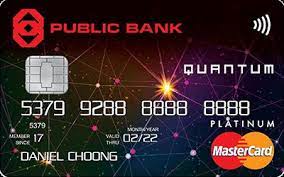 This credit card is offered exclusively to privy customers of the bank and comes with a choice of lifestyle benefits. Public Bank Quantum Mastercard Credit Card By Public Bank