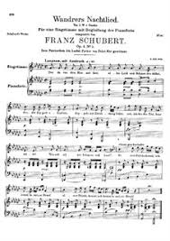 Also known as wandrers nachtlied ii; Wanderers Nachtlied I D 224 Op 4 No 3 Von F Schubert Auf Musicaneo