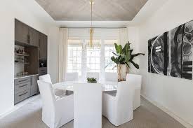 Check out our oval pedestal table selection for the very best in unique or custom, handmade pieces from our kitchen & dining tables shops. Oval Marble Top Dining Table With White Slipcovered Dining Chairs Cottage Dining Room