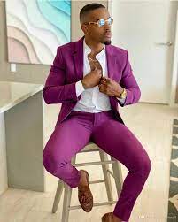 You don't have to be colonel sanders to be able to pull off a white linen suit—it's one of the best suits to wear in the summer. Purple Summer Men Suits Notched Lapel Weeding Suits For Men Slim Fit Mens Prom Tuxedos Blazer Groom Suit Costume Hommes Jacket Pants From Bridalmall 69 7 Dhgate Com