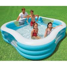 Intex 90in Kids Family Swimming Pool Family Inflatable Pool Swimming Pools Backyard Family Swimming