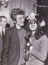 Dylan gets playful with Cathy McGowan, host of "Ready Steady Go".