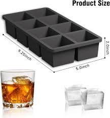 Amazon.com: Samuelworld Large Silicone Ice Cube Tray Molds, 2-Pack, Big 2  Inch Cubes