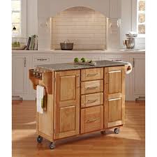 Portable kitchen island granite top. Home Styles Large Kitchen Cart Natural With Salt Pepper Granite Top Walmart Com Walmart Com