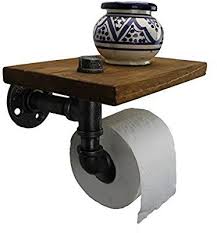 Irwost Support Papier Toilette Deco Design Industriel Retro Steampunk Avec Etagere En Tuyau A Etagere En Tuyau Design Industriel Derouleur Papier Toilette