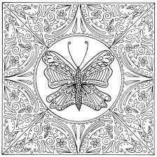 This Free Hand Drawn Mandala Features A Butterfly As The Focus Point Surrounded By A Delicate La Butterfly Coloring Page Coloring Books Mandala Coloring Pages