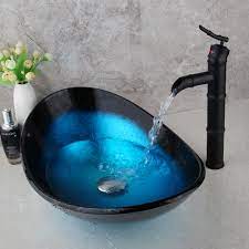 Bathroom sinks └ bathroom sinks & vanities └ bath └ home & garden all categories antiques art automotive baby books business & industrial cameras & photo cell phones & accessories clothing, shoes current language englishenglish. Jieni Bathroom Vanity Tempered Glass Vessel Sink With Black Orb Mixer Faucet Set Buy Vessel Sink Bathroom Sink With Stand Bathroom Sinks Product On Alibaba Com