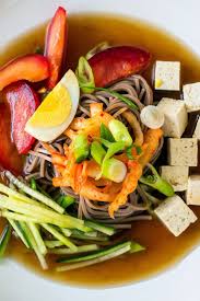 Korean Chilled Buckwheat Noodles With Chilled Broth And Kimchi Recipe Recipe Buckwheat Noodles Kimchi Recipe Noodle Dishes