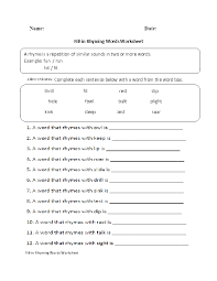 English grade 2 rhyming words. Englishlinx Com Rhyming Worksheets