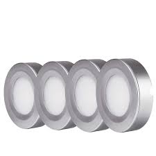 Torchstar Led Under Cabinet Lighting Kit 2w Led Puck Lights Recessed Surface Mount W Power Adapter And Accessories For Kitchen Bookshelf Showcase 3000k Warm White 2 Years Warranty Pack Of 4