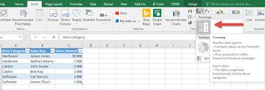 how to create a tree map chart in excel 2016 sage intelligence