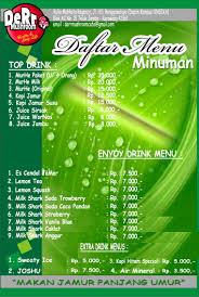 Bermanfaat bagi orang yang memiliki reaksi negatif terhadap kafein. Contoh Daftar Menu Makanan Dan Minuman Berbagai Contoh