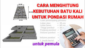 Bagi anda yang akan menghitung pondasi, berikut ini contoh cara menghitung volume dan rab pasangan pondasi batu kali. Cara Menghitung Kebutuhan Batu Kali Pondasi Rumah Youtube