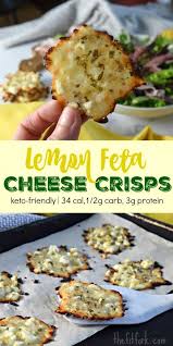 Lemon Feta Cheese Crisps Keto Low Carb Snack Recipe Snacks Recipes Low Carb Snacks