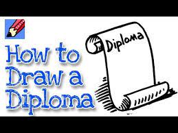 Using a curved line draw the cabin. How To Draw A Diploma Children S Author And Illustrator