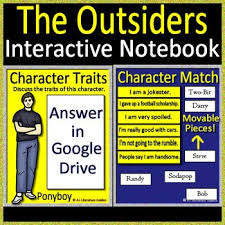 Tpttech Paperless Resource The Outsiders By S E Hinton Novel Study Using Google Drive Interactive Notebooks Google Classroom Digital Interactive Notebook