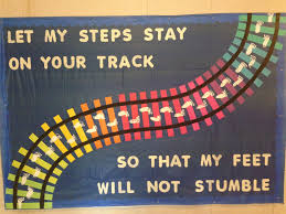 An Adaptation Of Psalm 17 5 Appropriate For Our Church Which Is Situated On A Railr Preschool Bulletin Boards Christian Bulletin Boards Train Bulletin Boards