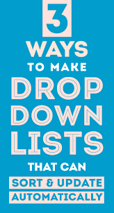 Excel Drop Down Learn How To Make Data Validation Lists That Can Sort And Update Auto In 2020 Excel For Beginners Microsoft Excel Tutorial Excel Tutorials