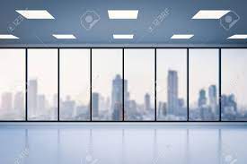 It can be also used for window glass to boost rendering. 3d Rendering Empty Office Space With Glass Windows Stock Photo Picture And Royalty Free Image Image 78367120