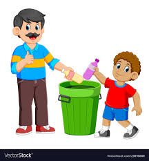 57+ gambar kartun orang buang sampah, yang lagi trend! Father And His Son Collecting Rubbish Plastic Vector Image Kartun Nama Anak Kegiatan Untuk Anak