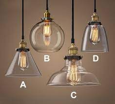 Industrial Vintage Style Pendant Lights Dinning Area Lamps Pendant Lamps Ceiling Lights Living Room Restaurant Bar Light No Bulb Glass Ceiling Lamps Ceiling Lamp Shades Glass Pendant Light