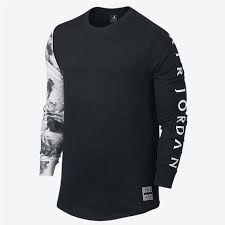 Black And White Long Sleeve Top Mens Nike Air Jordan Black And White Floral Long Sleeve Top 802298 Mens Tshirts Young Mens Fashion Long Sleeve Tshirt Men