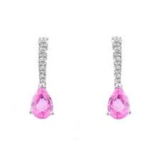 Avail offers on potent and conducive 100 ct diamond for various uses such as cutting, spinning, shaping etc at alibaba.com. 18ct White Gold 1 80ct Pink Sapphire 0 24ct Diamond Earrings Jewellery From Mr Harold And Son Uk