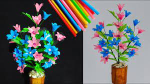 Hanya memakai alat dan bahan yang murah dan sederhana kita dapat membuat kerajinan tangan dari sedotan yang menarik dan indah. Cara Membuat Bunga Dari Sedotan Kreatif 2 How To Make The Latest Straws Flower Youtube
