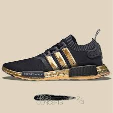 Adidas Nmd R1 Black And Gold Adidasyeezy 29 On Sneakers Men Fashion Mens Fashion Shoes Sneakers Fashion
