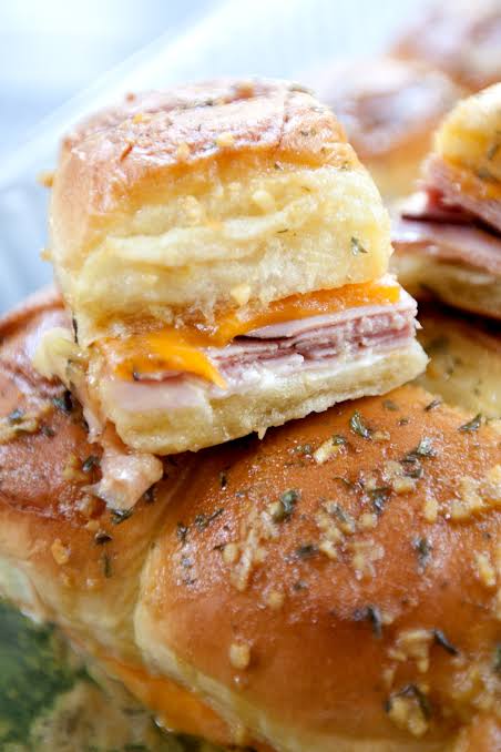Ham and Cheese Sliders with Brown Sugar