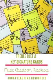 Grab Yourself A Set Of These Printable Treble Clef And Key Signature Cards Your Middle School An Middle School Music Class Signature Cards Middle School Music