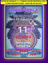 Forum Syair Sgp Batarakala Joker Merah Hk