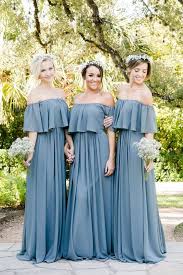Abigail Chiffon Dress Boho Wedding Bridesmaid Dresses Dusty Blue Bridesmaid Dresses Boho Wedding Bridesmaids
