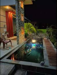 Kolam ikan koi ini bisa dibangun dimana saja kamu bisa membuat kolam ikan hias kecil dalam berbagai ukuran bahkan mini sekalipun. Kolam Mini Malis Modern Kolam Ikan Koi Konstruksi Dan Taman 812560990