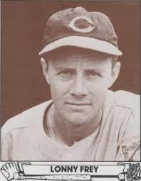 1983 TCMA 1942 PLAY BALL LONNY FREY 36 MINT AUTOGRAPH BASEBALL CINCINNATI  REDS