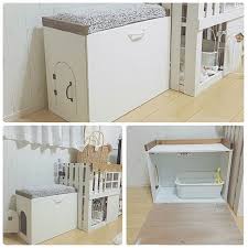 ねこトイレ 猫ケージ リビング ナチュラル diy などのインテリア実例 2017 09 15 00 34 35 roomclip ルームクリップ 猫 インテリア 収納 猫 トイレ おしゃれ