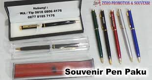 Jual Souvenir Pen Paku Pulpen Paku Stainless Pulpen